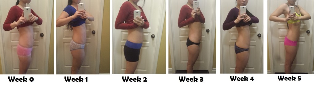 Week 0 to Week 5 Progress Pic